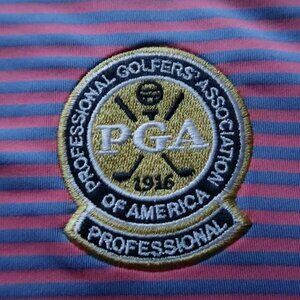 FootJoy PGA Pink-Blue Striped Olde FL Polo (XXL) NICE ⛳️